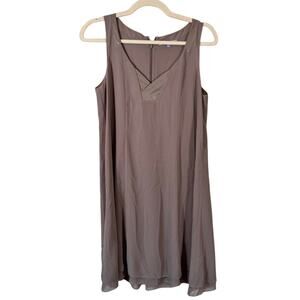 Silvian Heach Grey Sleeveless Mini Shift Dress Womens XS Casual Lagenlook